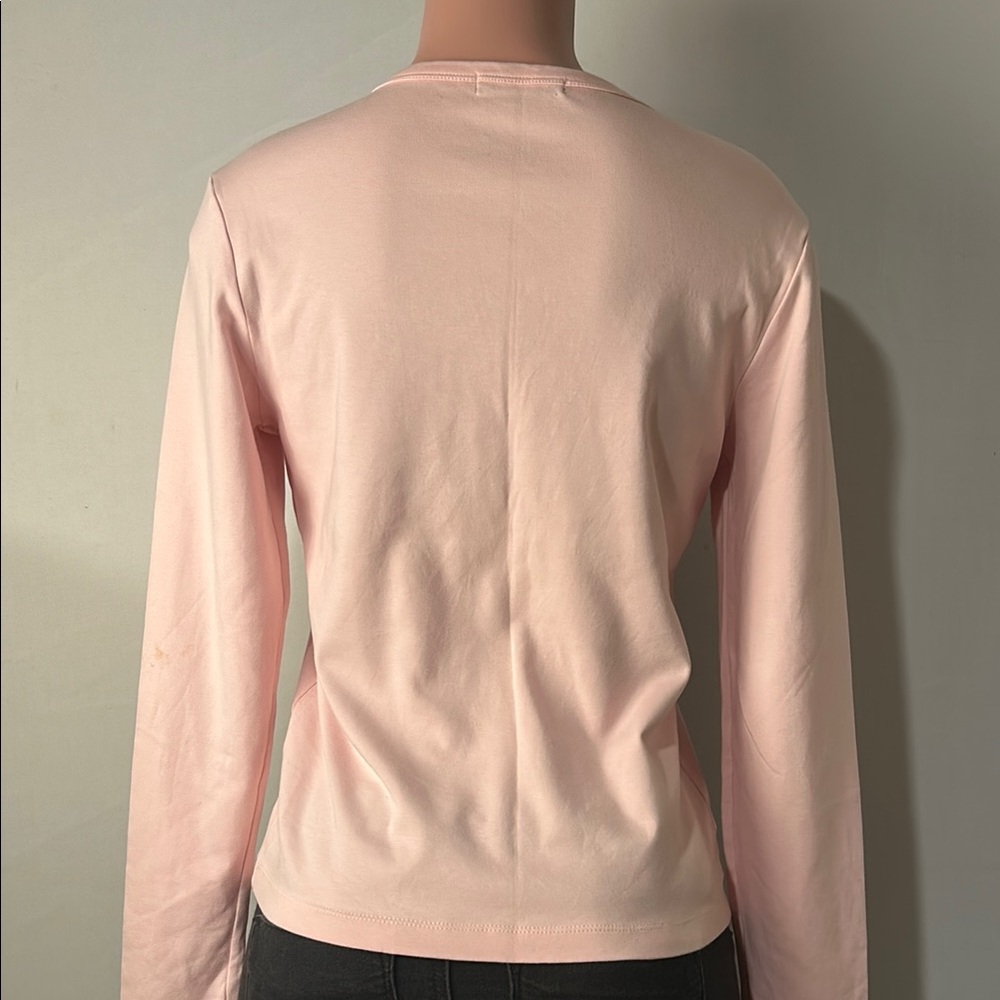 Vintage J.Crew Pima Cotton T-Shirt Size L Preppy Long Sleeve Tee Women's - Picture 4 of 9